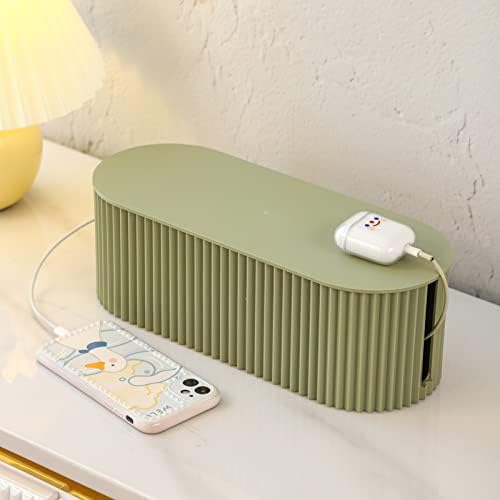 Cable Management Box, Cord Organizer Box, Small, Green - Image 6