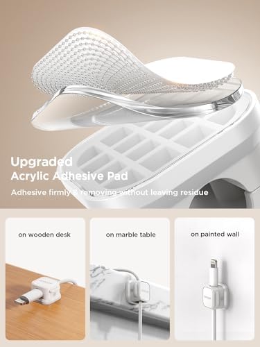 JOYROOM 6 Pack Magnetic Cable Clips, Cord Organizer Adhesive Wire Holder - Image 4