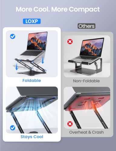 Adjustable Laptop Stand for Desk, Portable Airflow Laptop Riser Holder - Image 2