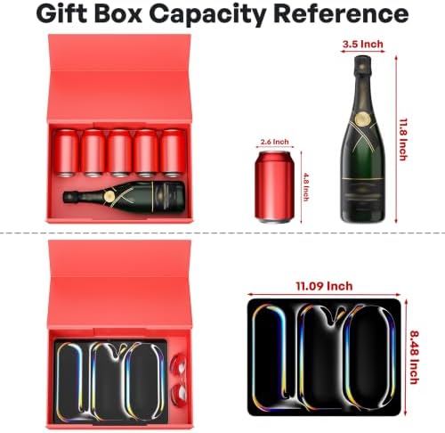 RYDDOY Red Gift Box, 13.8x9.5x4.3'' Large Gift Boxes with Lids - Image 3