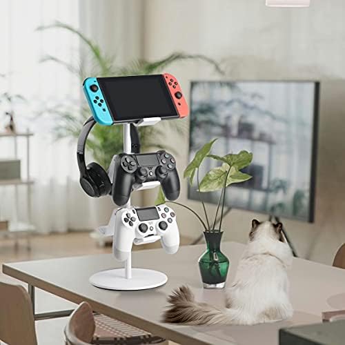 Controller Holder White, Headset Holder,Great 3 Tier Controller Headphone Organizer for All Headsets Xbox ONE 360 Switch PS4 PS5 (Elegant White) - Image 2