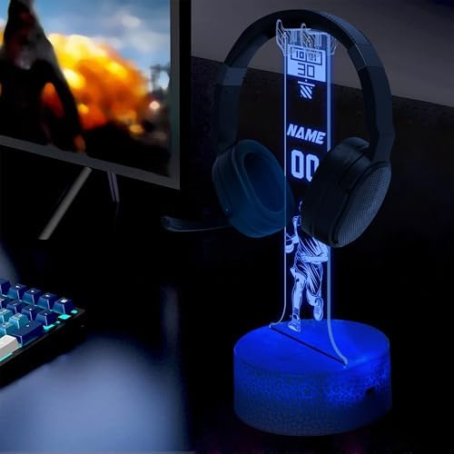 Custom LED Headphone Stand with Name Design, Gifts for Men Boyfriend, Custom Gamertag Light Sign Headset Holder, Custom Headset Stand with 16 Color Lights, Gamer LED Sign, Gift for Gamers - Image 2