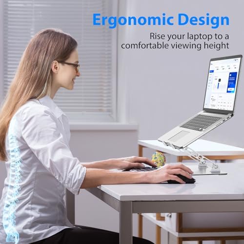 Laptop Stand for Desk, Adjustable Laptop Riser Holder - Image 2