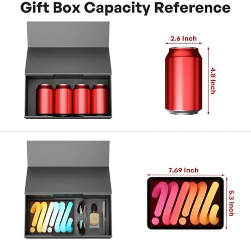 5 Pack Black Gift Box, 12x6x4'' Gift Boxes with Lids for Presents - Image 3