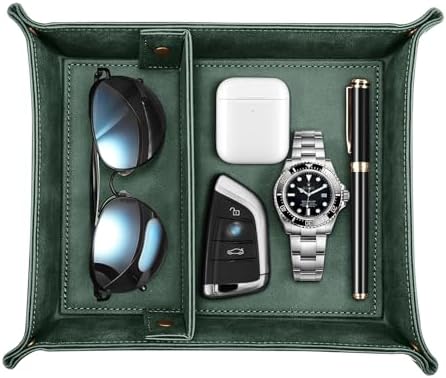 SITHON Valet Tray Desktop Storage Organizer with 2 Compartments by SITHON
