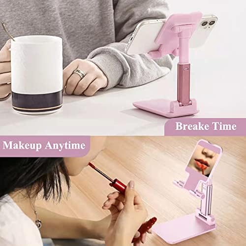 2 Pcs Cell Phone Stand for Desk Adjustable & Foldable Phone Holder - Image 5