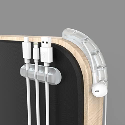 Cord Organizer, Clear Cable Clips Cable Management, Cable Organizers USB Cable Holder Wire Organizer Cord Clips, 2 Packs Cord Holder for Desk Car Home and Office (5, 3 Slots) - Image 6