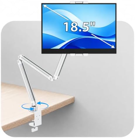 Portable Monitor Stand up to 18.5", iPad Stand for Desk, Silver by Urmust