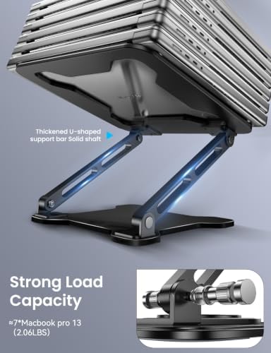 Adjustable Laptop Stand for Desk, Portable Airflow Laptop Riser Holder - Image 6