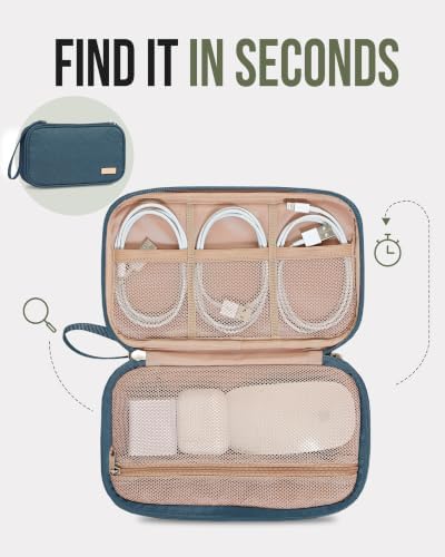 NISHEL Electronics Travel Organizer Cord Case, Charger Cable Tech Bag - Image 4