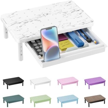 WALI Computer Monitor Stand with Storage, Monitor Riser 3 Height Adjustable by WALI
