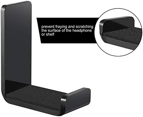 Weewooday 4 Pieces Headphone Hanger Headset Stand Holder, Black - Image 3
