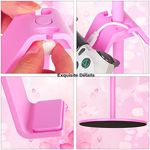 Controller Holder Pink,Headphone Stand,3 Tier Multi Adjustable Game Controller Headset Hanger for All Universal Gaming PC Accessories, Xbox PS4 PS5 Nintendo Switch(Cute Pink) - Image 5