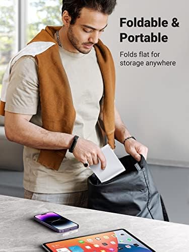 UGREEN Tablet Stand Holder Adjustable Portable Desktop Dock Office Compatible with iPad Pro 11 9.7 10.5 Air Mini 5 4 3 2 iPhone 18 17 16 15 14 13 12 White - Image 6