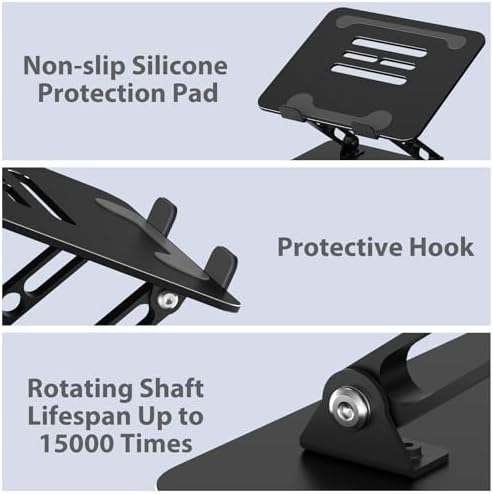 Adjustable Laptop Stand for Desk, Metal Laptop Riser Holder - Image 6
