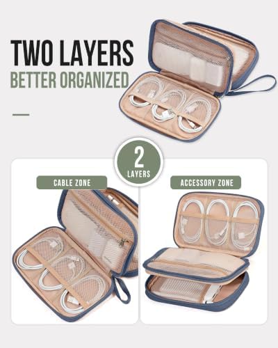 NISHEL Electronics Travel Organizer Cord Case, Charger Cable Tech Bag - Image 2