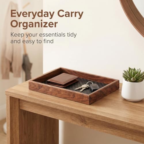 Valet Tray Wooden Catch All Tray Nightstand Tray Valet Desk Tray - Image 5