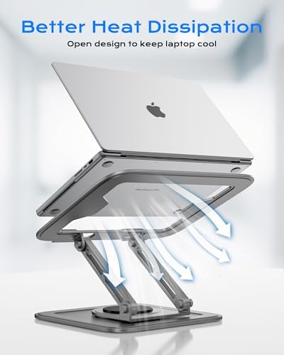 Adjustable Laptop Stand for Desk with 360 Base - Image 4