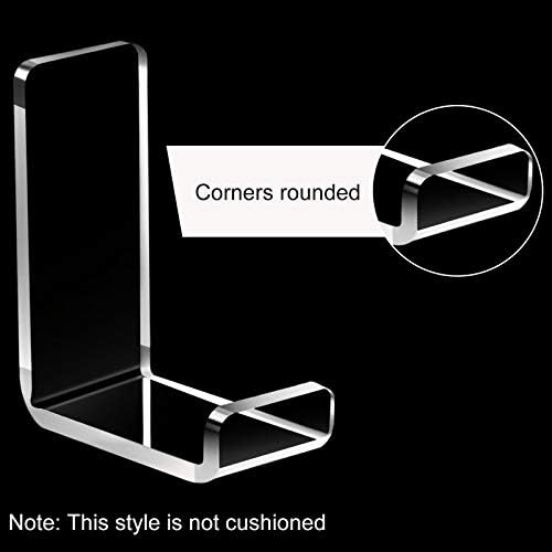 Weewooday 4 Pieces Headphone Hanger Headset Stand Holder, Clear - Image 3