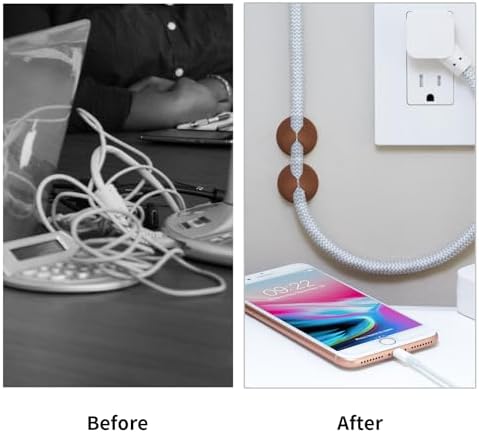 12PCS Coffee Adhesive Cable Clips Cord Organizer for Wire Management - Image 5
