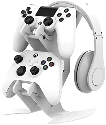 NBCP Controller Stand, Headphone Holder, Universal Adjustable Game Controller Headset Hanger Mount for All Universal Gaming PS5 Accessories, Xbox Sony PS4 Nintendo Switch by NBCP