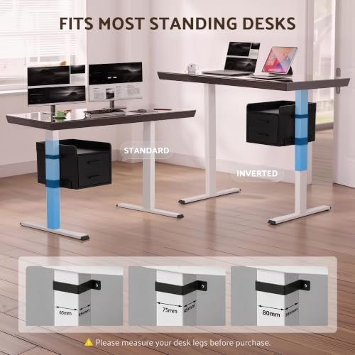 OUTFINE Clamp-On Under Desk Drawer, No-Drill Storage for Standing Desks - Image 2
