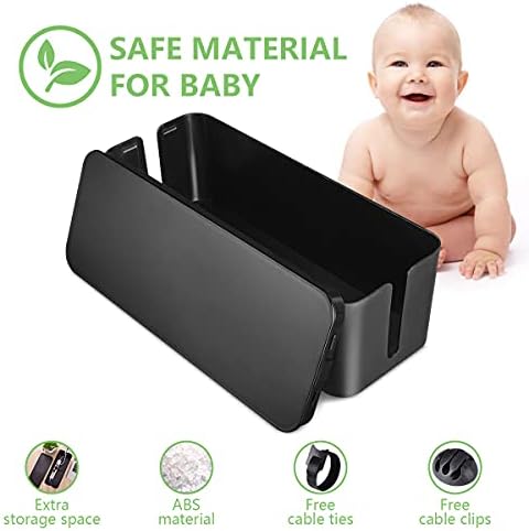 Naeety Cable Management Box, Large Cord Organizer Box to Hide Power Strip - Image 2