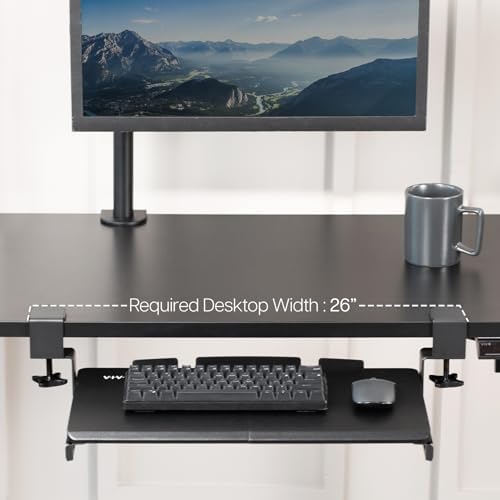 VIVO Black Clamp-on 20 x 11 in Keyboard Tray, MOUNT-KB05ES - Image 5