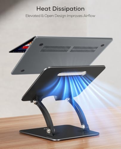 Nulaxy Fully Adjustable Laptop Stand for Desk, Dual Foldable Computer Riser - Image 5