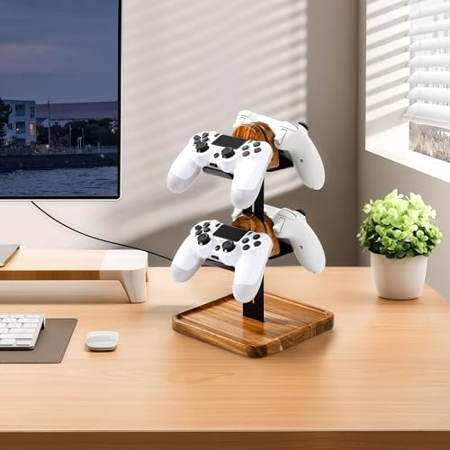 Game Controller Wood Stand, 4-in-1 Black - Image 7