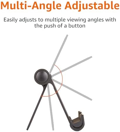 Amazon Basics Multi-Angle Portable Foldable Stand for iPad Tablet, E-reader and Phone, Sturdy Hands-Free Viewing, Black - Image 4