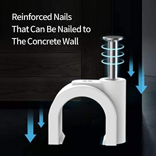 Cable Nails Clips, 400 Pcs, 4mm 6mm 8mm 10mm, Wire Wall Clips, White - Image 6
