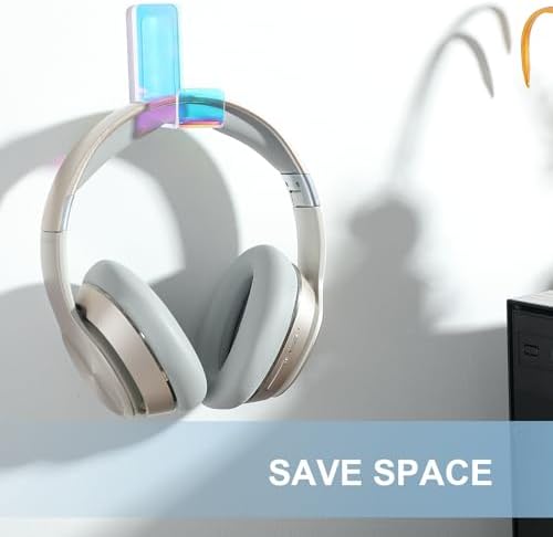 Weewooday 4 Pieces Headphone Hanger Headset Stand Holder, Colorful - Image 5