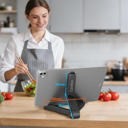 FoldableTablet Phone Stand Holder Portable Monitor Light Weight,iPad for Desk Adjustable Height,Compact Design, Travel Easy Storage, Compatible with MosTablets Kindle Fire and Smart Phones - Image 3