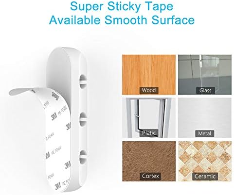 Cord Organizer for Desk, White Cable Organizer Cable Clips 2 Pack - Image 5