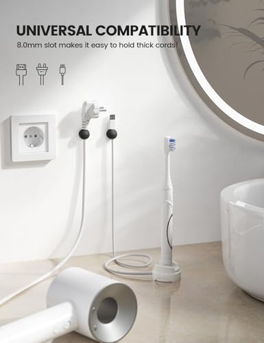 Lamicall 12 Pack Magnetic Cord Organizer, Silicone Mini Cable Clips - Image 6