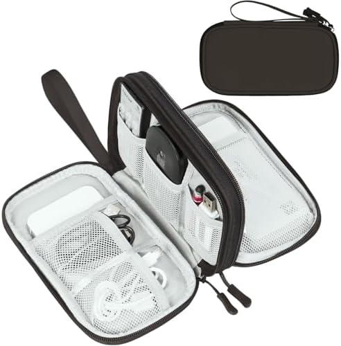 FYY Electronic Organizer, Travel Tech Pouch Bag, Medium, Coffee by FYY