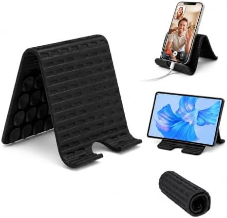 Airplane Phone Holder, Silicone Foldable Phone Stand for Desk and Travel by Unknown