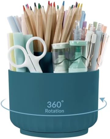 SKYDUE 360 Degree Rotating Desk Organizer, Pencil Pen Holder for Desk by SKYDUE
