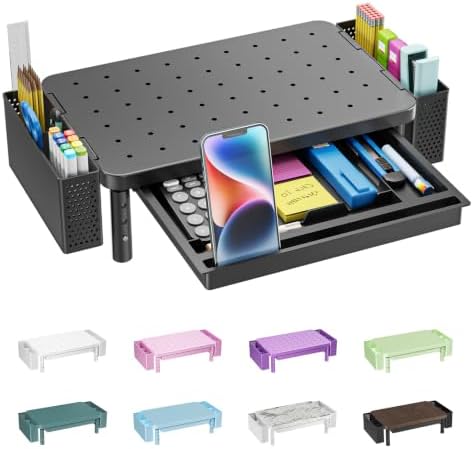 WALI Computer Monitor Stand with Storage and Pen Holder by WALI