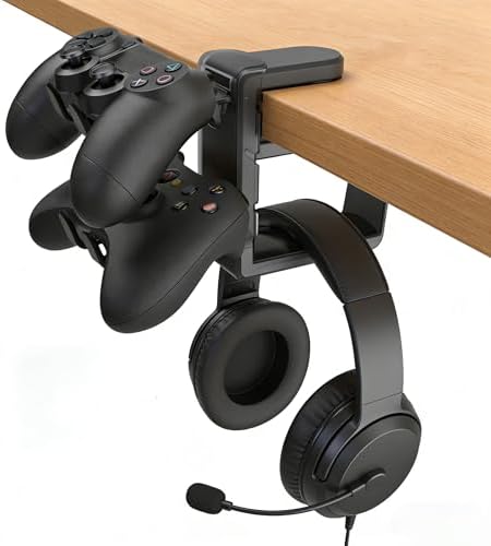Controller Holder & Headphone Hook, Black by Galiejar