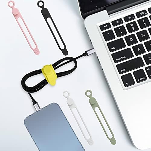 100Pcs Silicone Cable Ties, Cord Organizer Cable Management-Multi - Image 6
