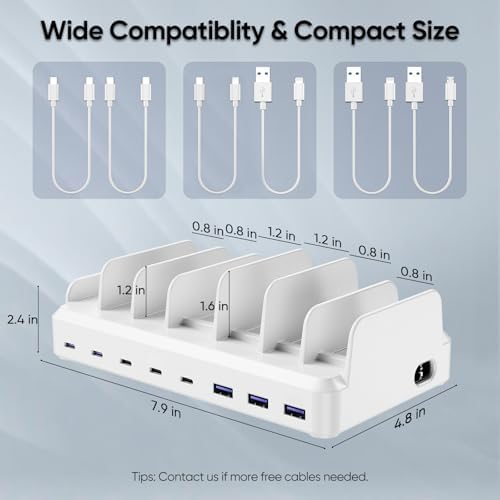 Lcssio 300W Charging Station for Multiple Devices, 8 Port Fast Charger - Image 5