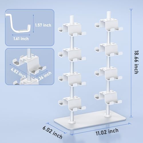 MANMUVIMO Controller Holder for 16 Xbox PS5 PS4 Gaming Controller, Video Game Controller Holder Headphone Stand for Desk, Gamer Gifts for Men, Gaming Room Accessories Maximum Organizer (White) - Image 5