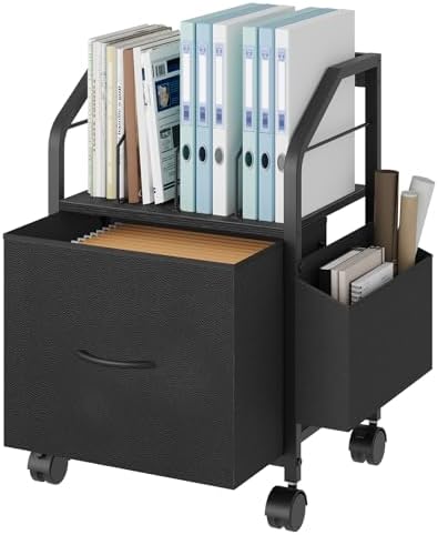 MAHANCRIS Small File Cabinet, Rolling Filing Cabinet for Under Desk by MAHANCRIS