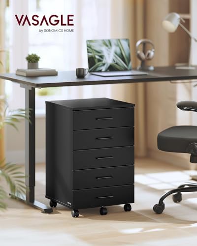 VASAGLE File Cabinet, Mobile Pedestal Filing Cabinet with Wheels - Image 2