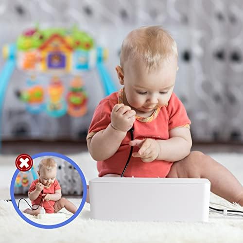 Naeety 3 Pack Cable Organizer Box, Cable Management Box for Surge Protector - Image 6