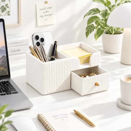 Desk Organizer with Drawer,Pencil Pen Holder for Desk,Sticky Note Holder - Image 7