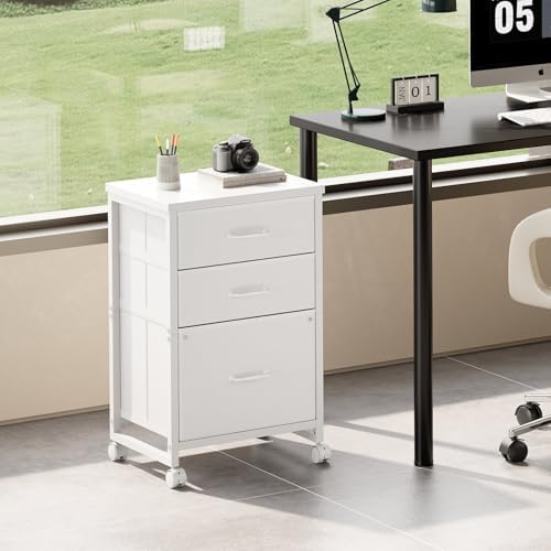 Maihail 3 Drawer File Cabinet on Wheels Fits A4 Size for Home Office - Image 2