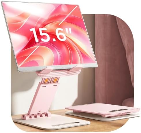 LISEN for iPad Stand Adjustable Tablet Holder Desk, iPad Accessories Pink by Lisen